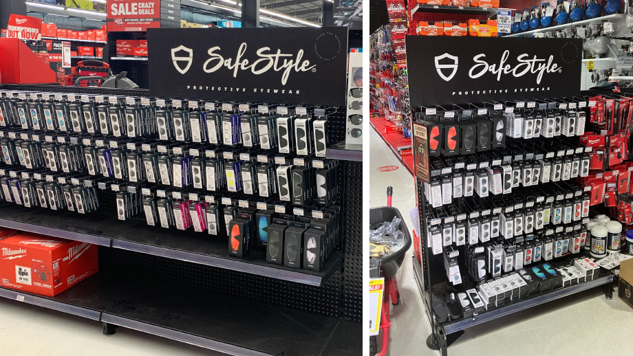 Custom POS display stand with SafeStyle branding